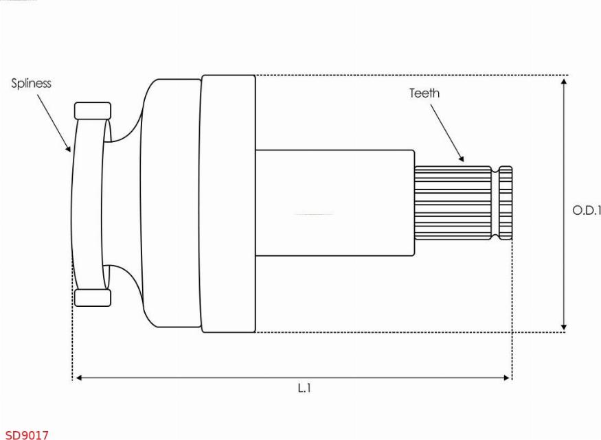 AS-PL SD9017 - Drev, startmotor xdelar.se