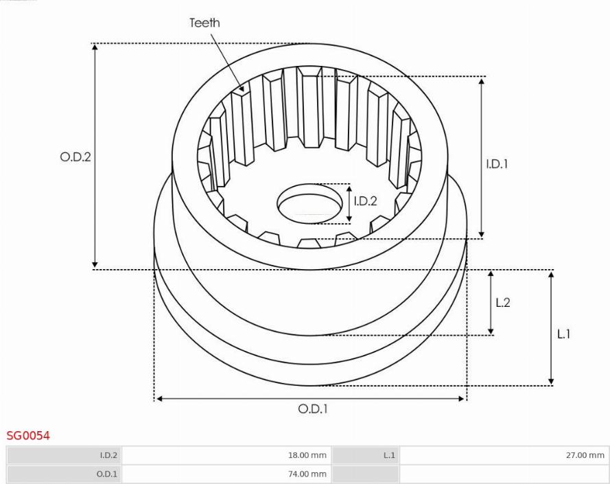 AS-PL SG0054 - Reparationssats, startmotor xdelar.se