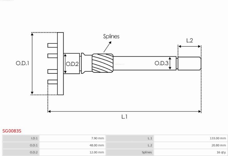 AS-PL SG0083S - Reparationssats, startmotor xdelar.se