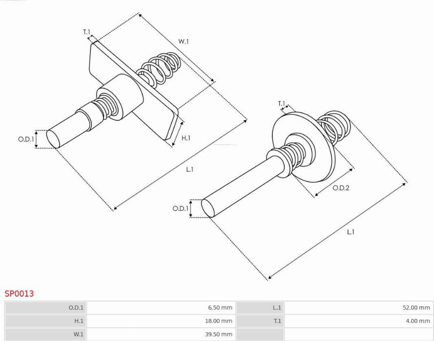 AS-PL SP0013 - Reparationssats, startmotor xdelar.se