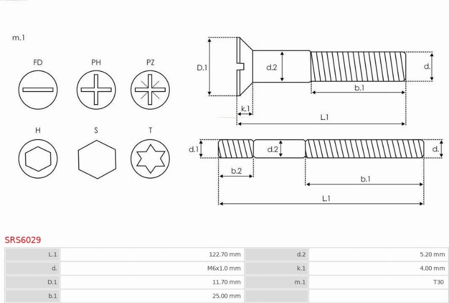 AS-PL SRS6029 - Reparationssats, generator xdelar.se