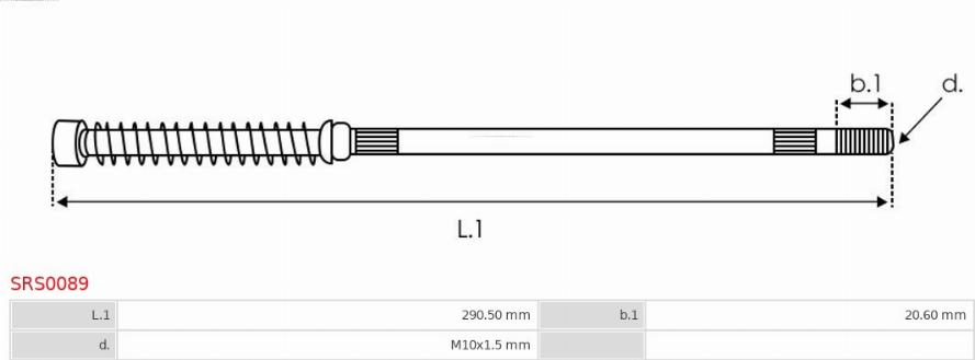 AS-PL SRS0089 - Reparationssats, startmotor xdelar.se