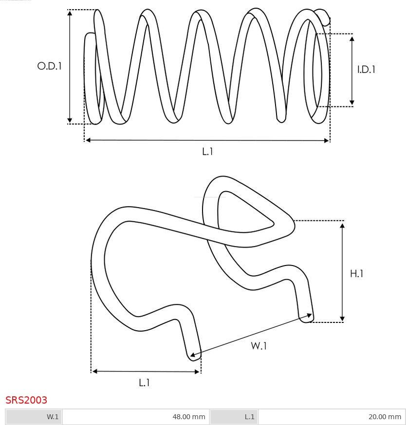 AS-PL SRS2003 - Reparationssats, startmotor xdelar.se