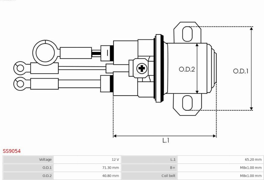 AS-PL SS9054 - Solenoid, startmotor xdelar.se