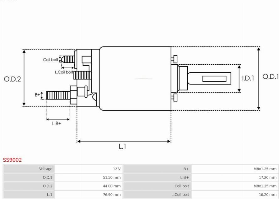 AS-PL SS9002 - Solenoid, startmotor xdelar.se