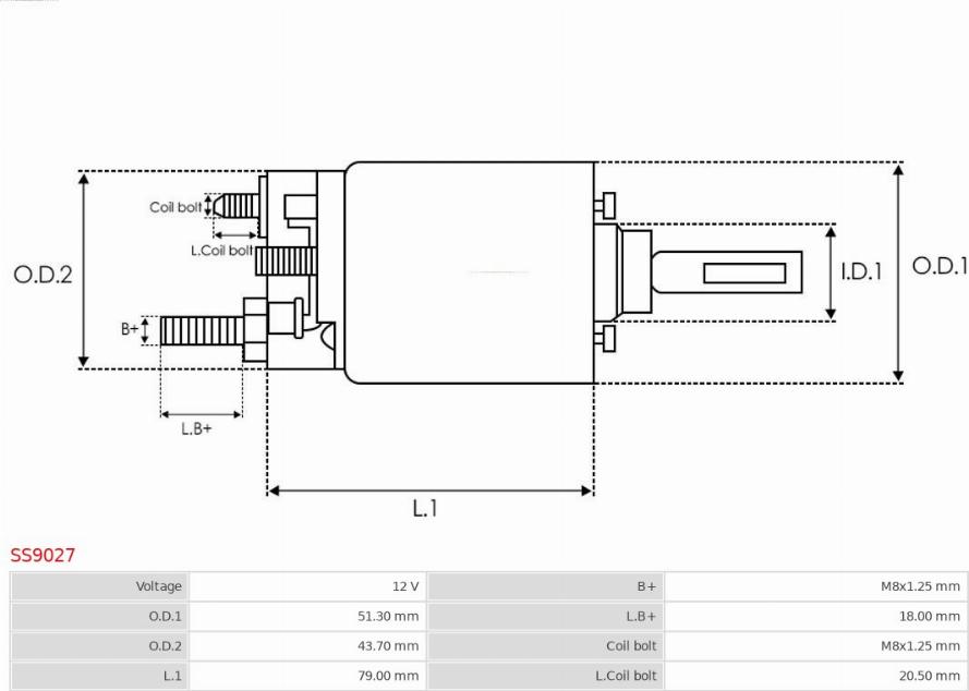 AS-PL SS9027 - Solenoid, startmotor xdelar.se