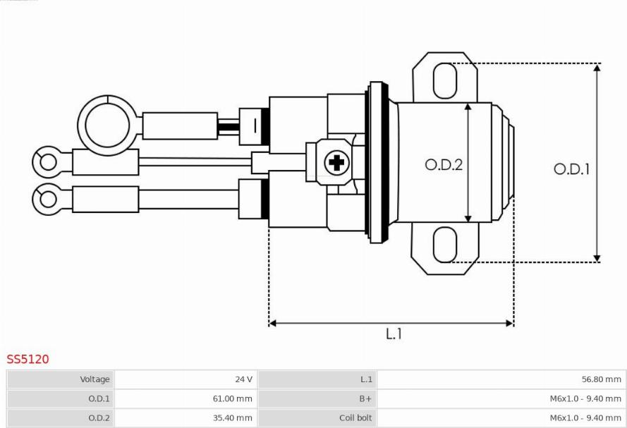 AS-PL SS5120 - Solenoid, startmotor xdelar.se