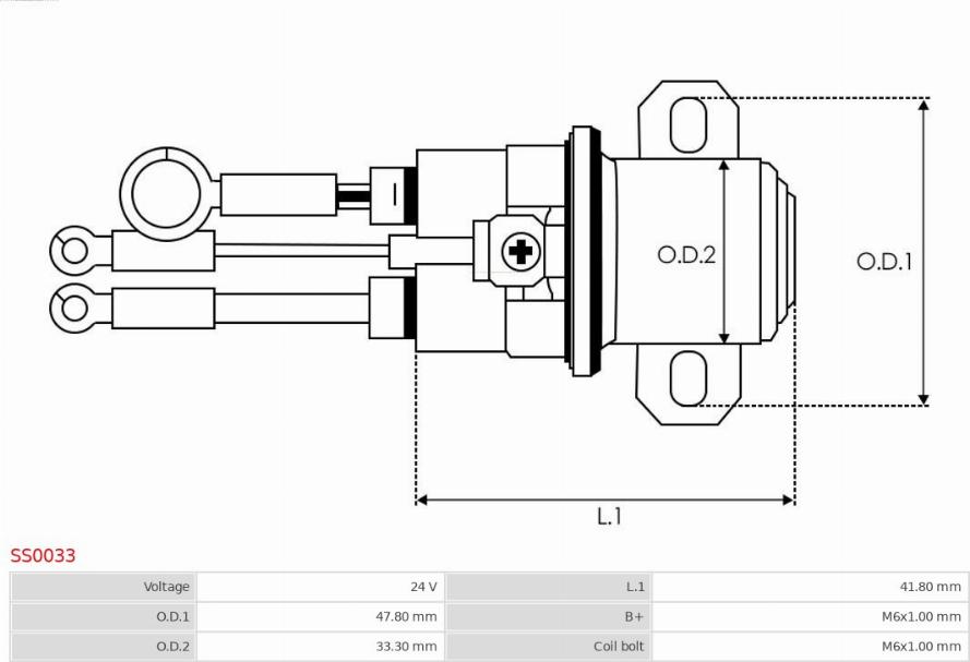 AS-PL SS0033 - Solenoid, startmotor xdelar.se