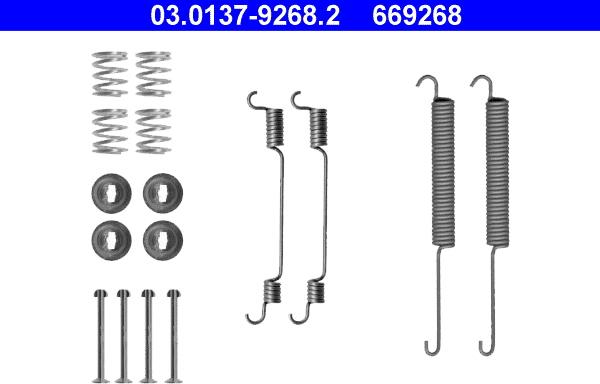 ATE 03.0137-9268.2 - Tillbehörssats, bromsbackar xdelar.se