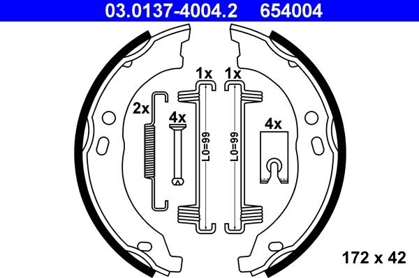 ATE 03.0137-4004.2 - Bromsbackar, sats, parkeringsbroms xdelar.se