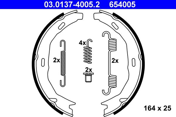 ATE 03.0137-4005.2 - Bromsbackar, sats, parkeringsbroms xdelar.se