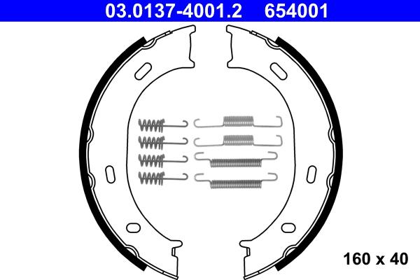 ATE 03.0137-4001.2 - Bromsbackar, sats, parkeringsbroms xdelar.se