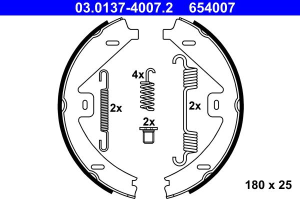 ATE 03.0137-4007.2 - Bromsbackar, sats, parkeringsbroms xdelar.se