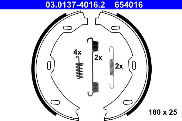 ATE 03.0137-4016.2 - Bromsbackar, sats, parkeringsbroms xdelar.se