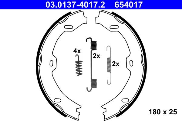 ATE 03.0137-4017.2 - Bromsbackar, sats, parkeringsbroms xdelar.se