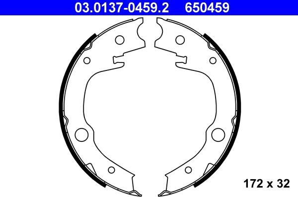 ATE 03.0137-0459.2 - Bromsbackar, sats, parkeringsbroms xdelar.se