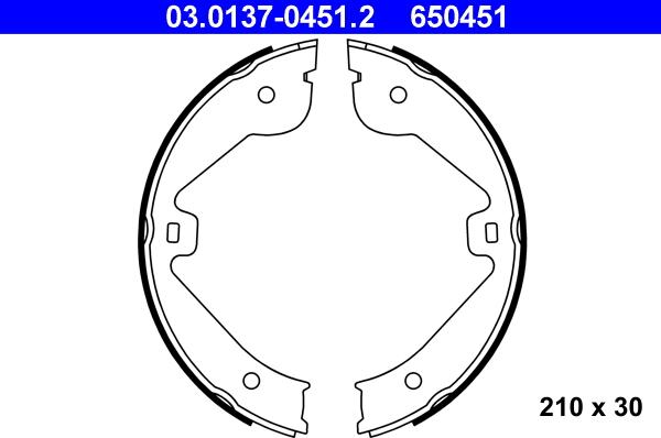 ATE 03.0137-0451.2 - Bromsbackar, sats, parkeringsbroms xdelar.se