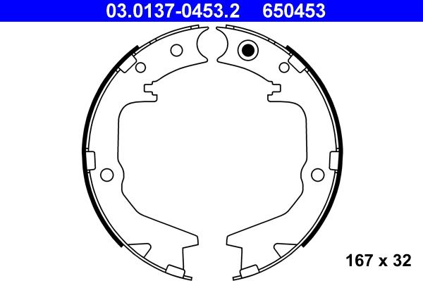 ATE 03.0137-0453.2 - Bromsbackar, sats, parkeringsbroms xdelar.se