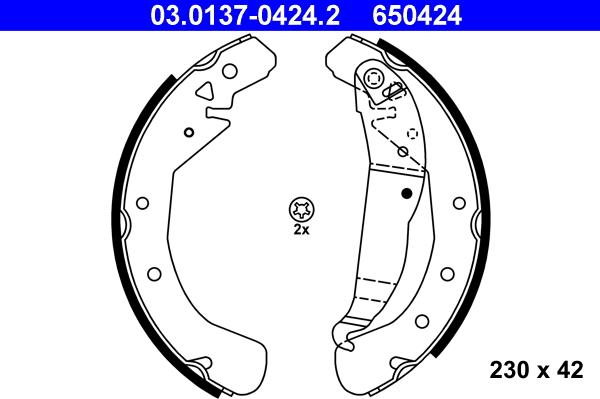 ATE 03.0137-0424.2 - Bromsbackar, sats xdelar.se