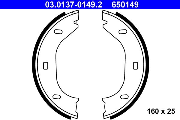 ATE 03.0137-0149.2 - Bromsbackar, sats, parkeringsbroms xdelar.se