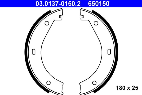 ATE 03.0137-0150.2 - Bromsbackar, sats, parkeringsbroms xdelar.se