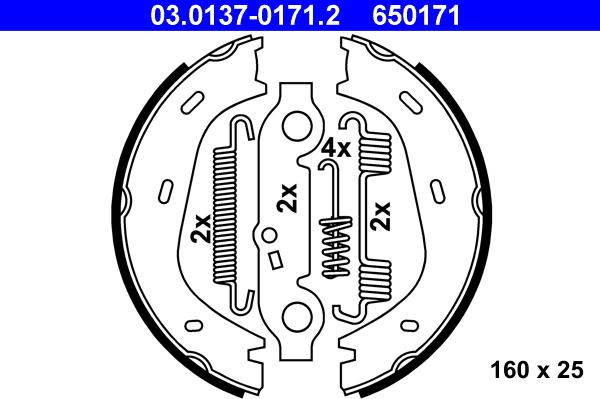 ATE 03.0137-0171.2 - Bromsbackar, sats, parkeringsbroms xdelar.se