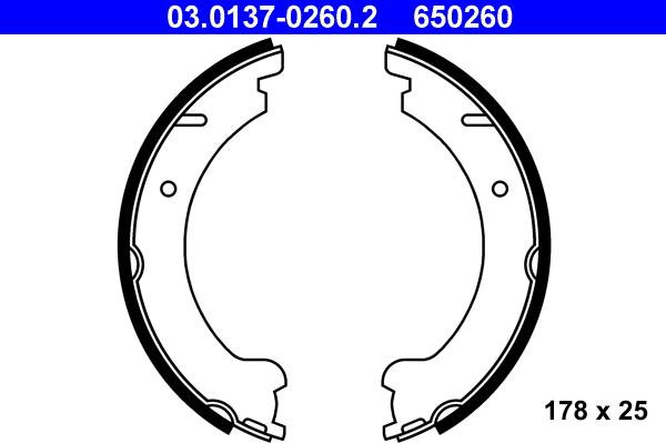 ATE 03.0137-0260.2 - Bromsbackar, sats, parkeringsbroms xdelar.se