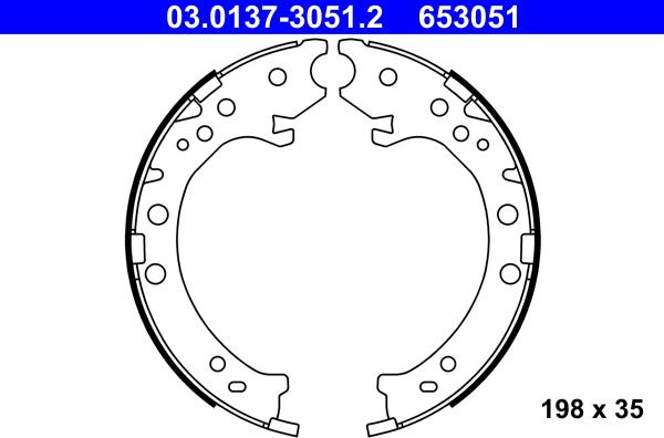 ATE 03.0137-3051.2 - Bromsbackar, sats, parkeringsbroms xdelar.se