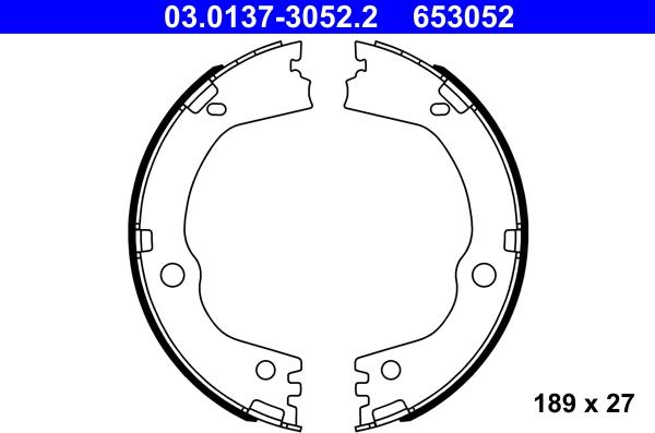 ATE 03.0137-3052.2 - Bromsbackar, sats, parkeringsbroms xdelar.se