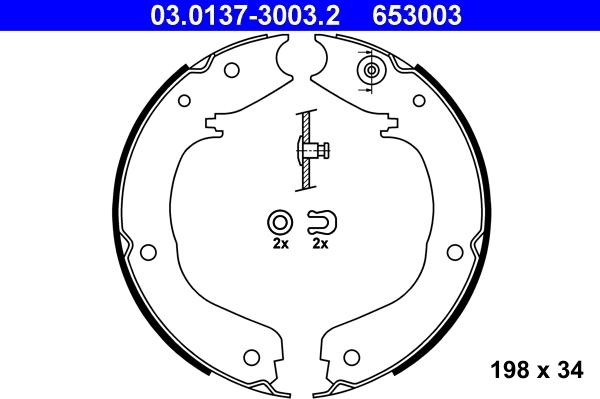 ATE 03.0137-3003.2 - Bromsbackar, sats, parkeringsbroms xdelar.se