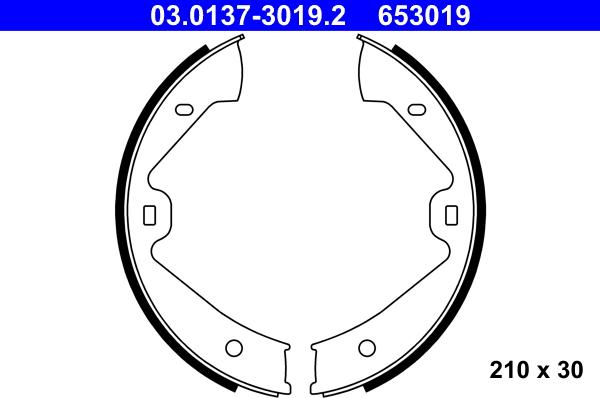 ATE 03.0137-3019.2 - Bromsbackar, sats, parkeringsbroms xdelar.se