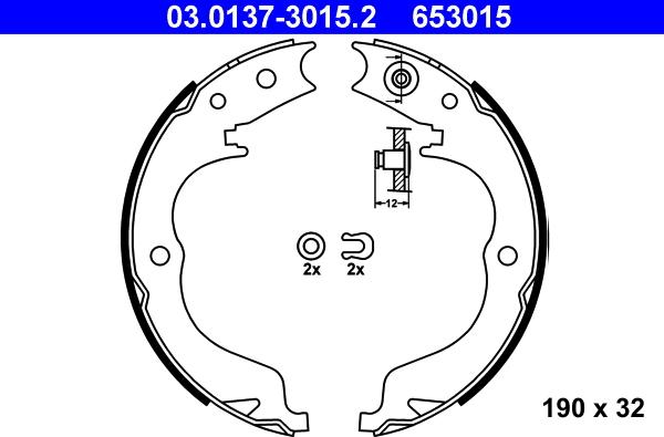 ATE 03.0137-3015.2 - Bromsbackar, sats, parkeringsbroms xdelar.se