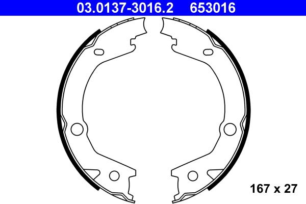 ATE 03.0137-3016.2 - Bromsbackar, sats, parkeringsbroms xdelar.se