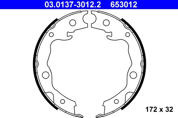 ATE 03.0137-3012.2 - Bromsbackar, sats, parkeringsbroms xdelar.se