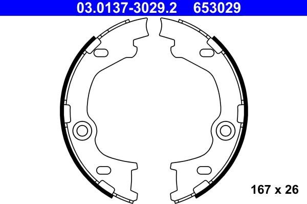 ATE 03.0137-3029.2 - Bromsbackar, sats, parkeringsbroms xdelar.se