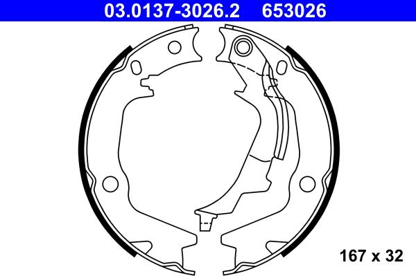 ATE 03.0137-3026.2 - Bromsbackar, sats, parkeringsbroms xdelar.se