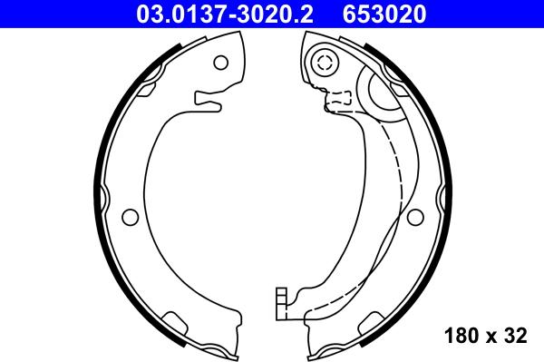 ATE 03.0137-3020.2 - Bromsbackar, sats, parkeringsbroms xdelar.se