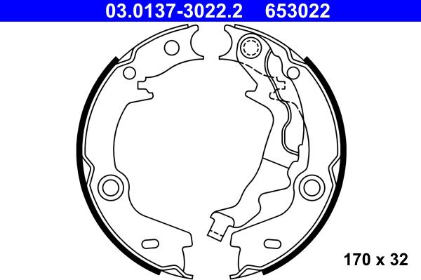 ATE 03.0137-3022.2 - Bromsbackar, sats, parkeringsbroms xdelar.se