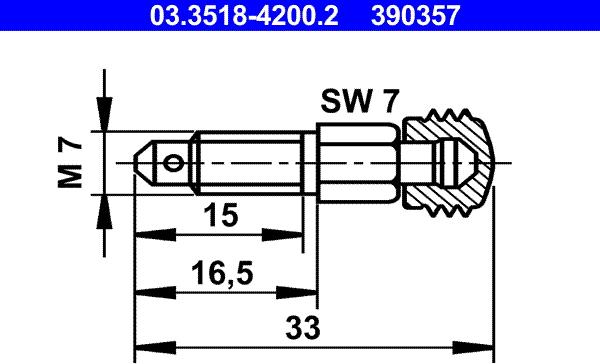 ATE 03.3518-4200.2 - Ventilationsskruv / ventil xdelar.se