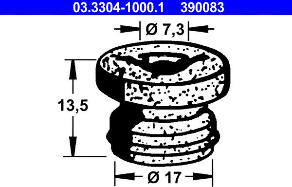 ATE 03.3304-1000.1 - Lock, bromsvätskebehållare xdelar.se