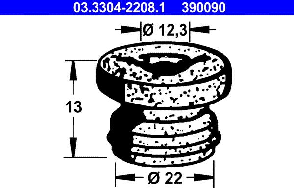 ATE 03.3304-2208.1 - Lock, bromsvätskebehållare xdelar.se