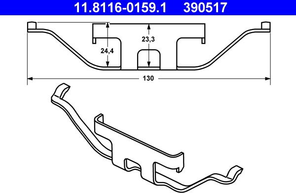 ATE 11.8116-0159.1 - Fjäder, bromsadel xdelar.se