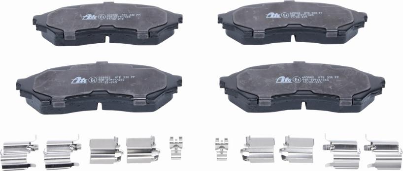 ATE 13.0460-5802.2 - Bromsbeläggssats, skivbroms xdelar.se