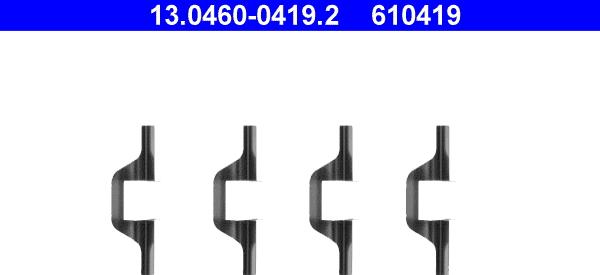 ATE 13.0460-0419.2 - Tillbehörssats, skivbromsbelägg xdelar.se