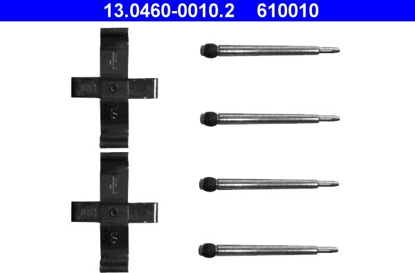 ATE 13.0460-0010.2 - Tillbehörssats, skivbromsbelägg xdelar.se