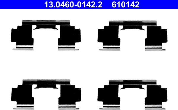 ATE 13.0460-0142.2 - Tillbehörssats, skivbromsbelägg xdelar.se