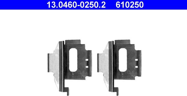 ATE 13.0460-0250.2 - Tillbehörssats, skivbromsbelägg xdelar.se