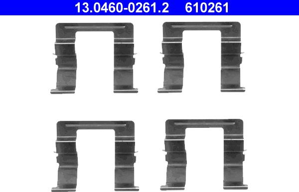 ATE 13.0460-0261.2 - Tillbehörssats, skivbromsbelägg xdelar.se