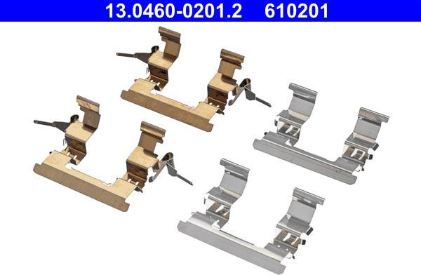ATE 13.0460-0201.2 - Tillbehörssats, skivbromsbelägg xdelar.se