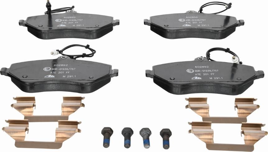 ATE 13.0460-2892.2 - Bromsbeläggssats, skivbroms xdelar.se